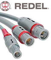 Пластиковые круглые двухтактные соединители LEMO серии REDEL P Изображение двухтактных пластиковых круглых соединителей серии REDEL P от LEMO